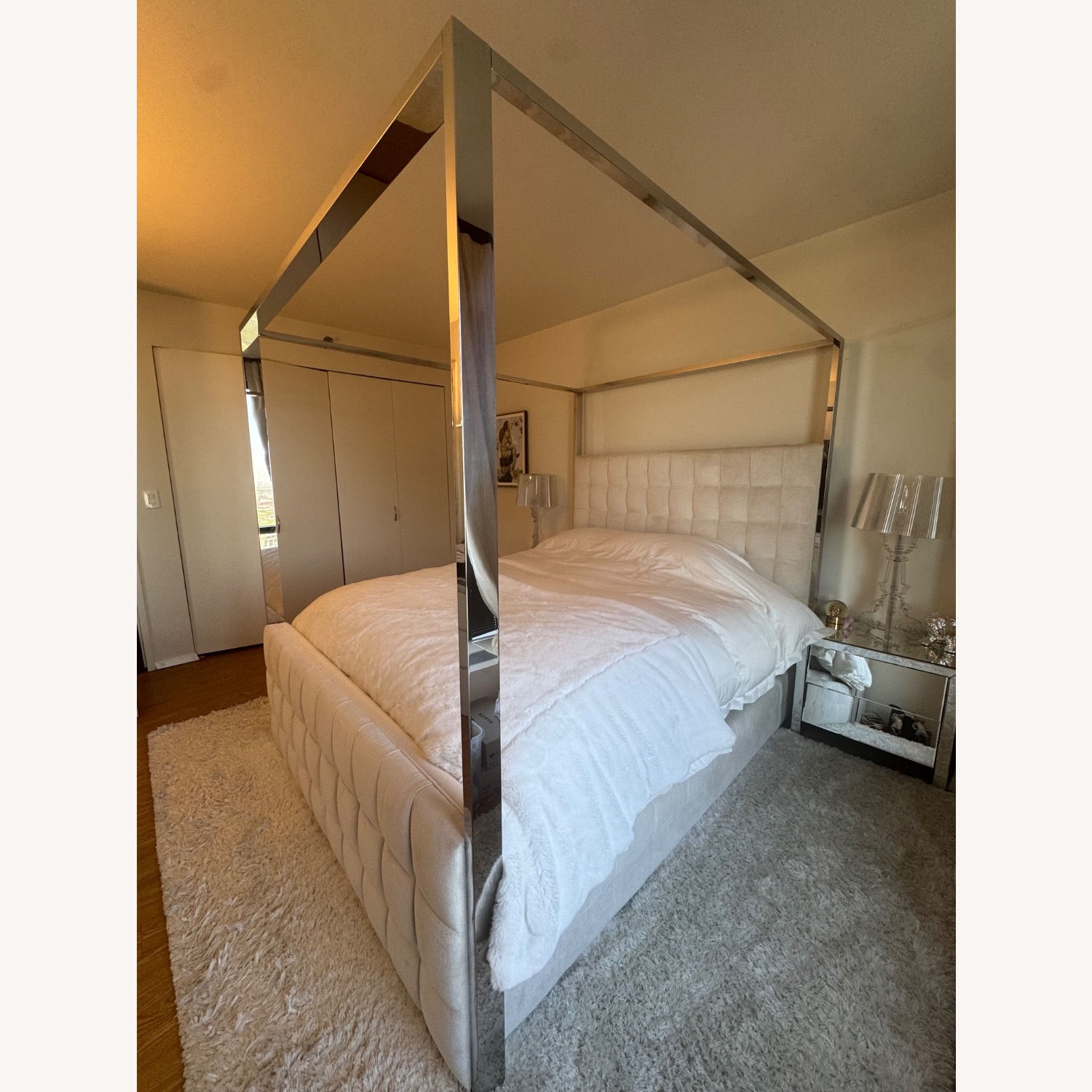 Safavieh White Queen Bed - image-6