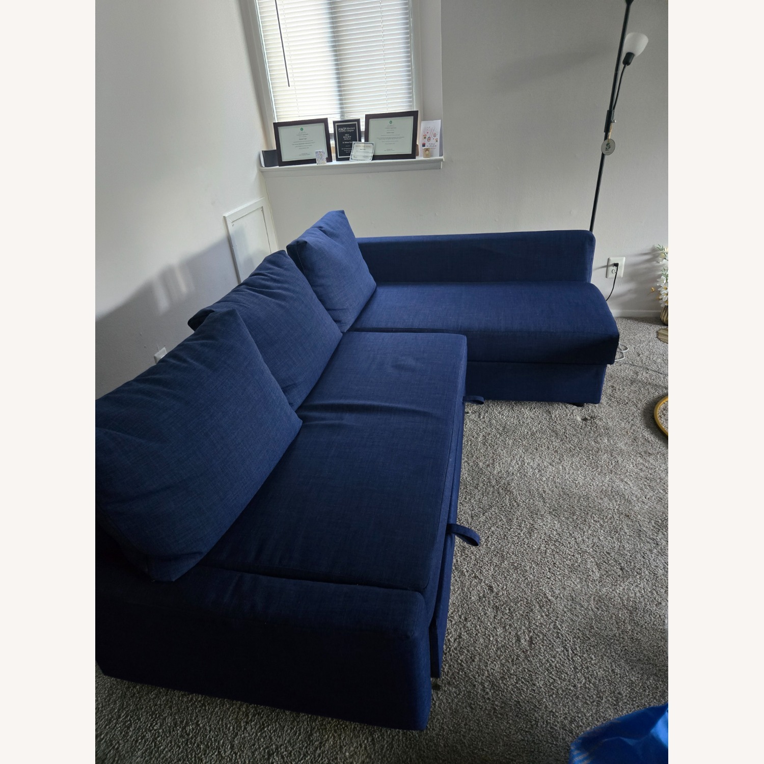 HOLMSUND Blue Sleeper Sofa - image-3
