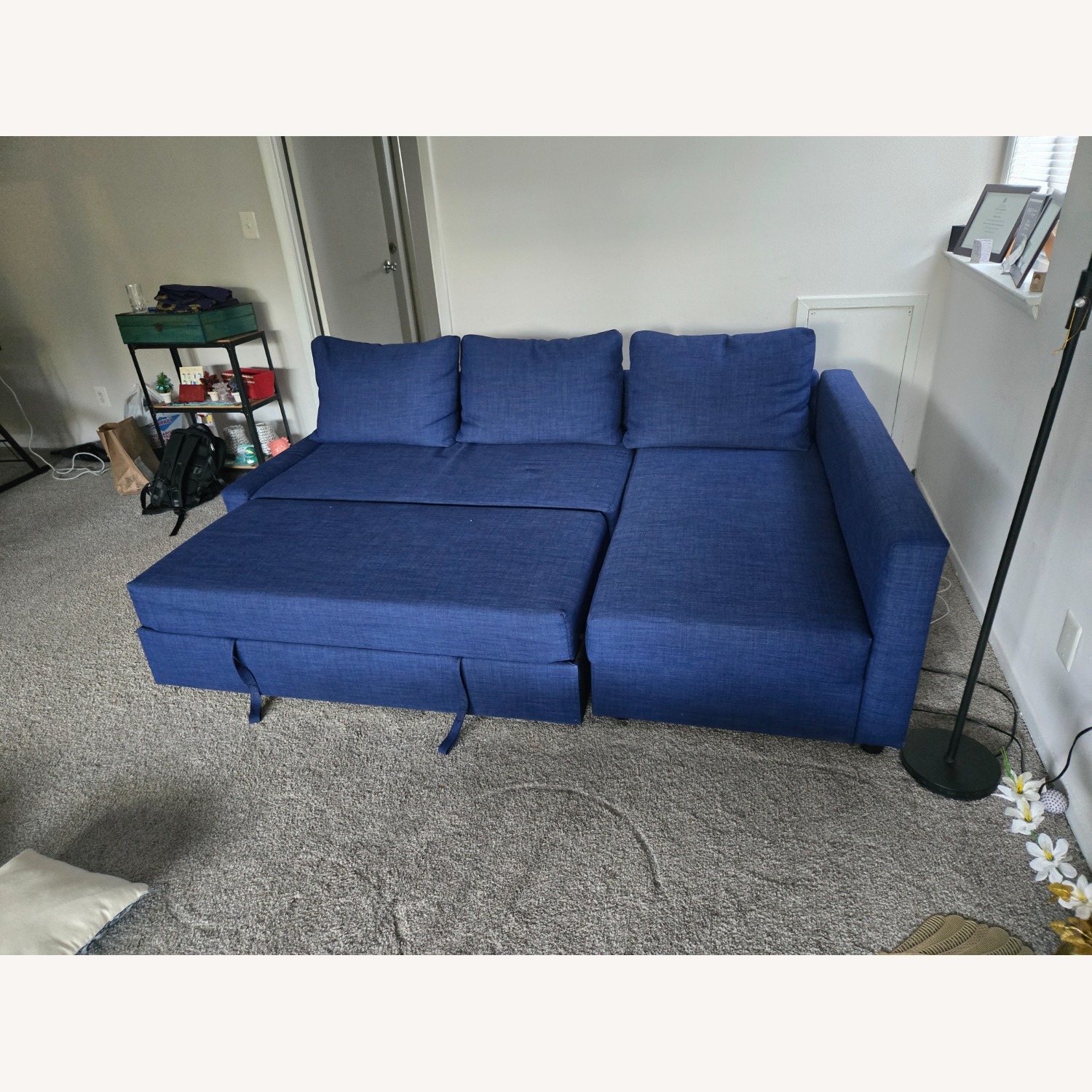 HOLMSUND Blue Sleeper Sofa - image-9