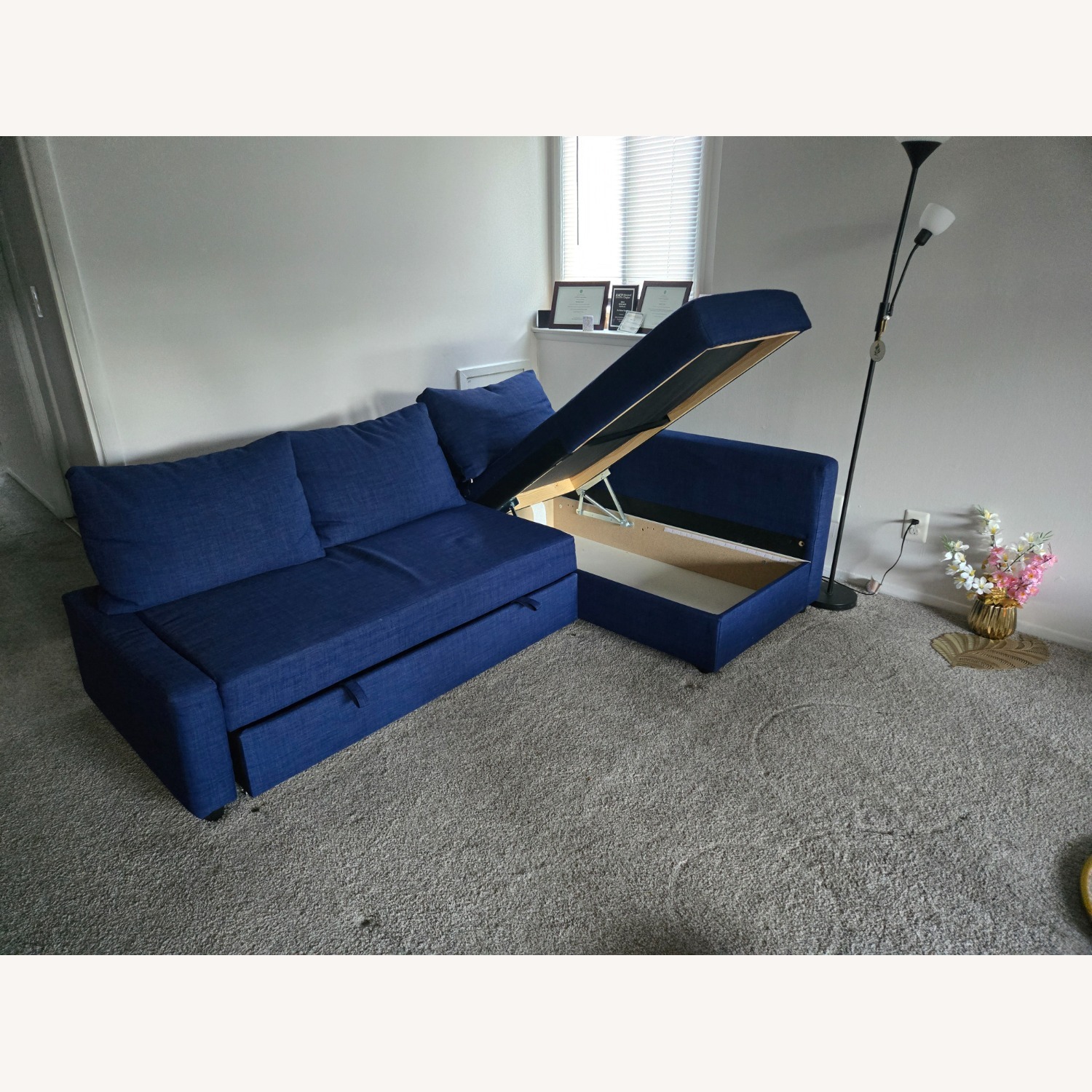 HOLMSUND Blue Sleeper Sofa - image-6