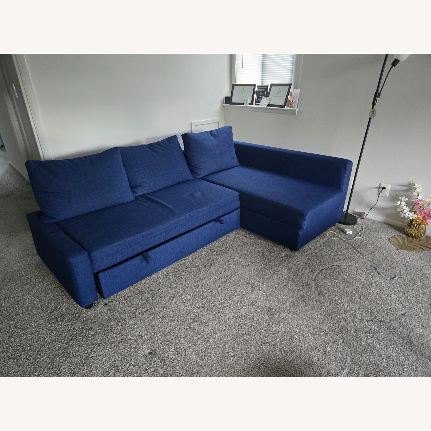 HOLMSUND Blue Sleeper Sofa - image-0