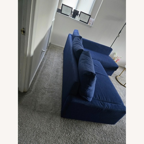 Used HOLMSUND Blue Sleeper Sofa for sale on AptDeco