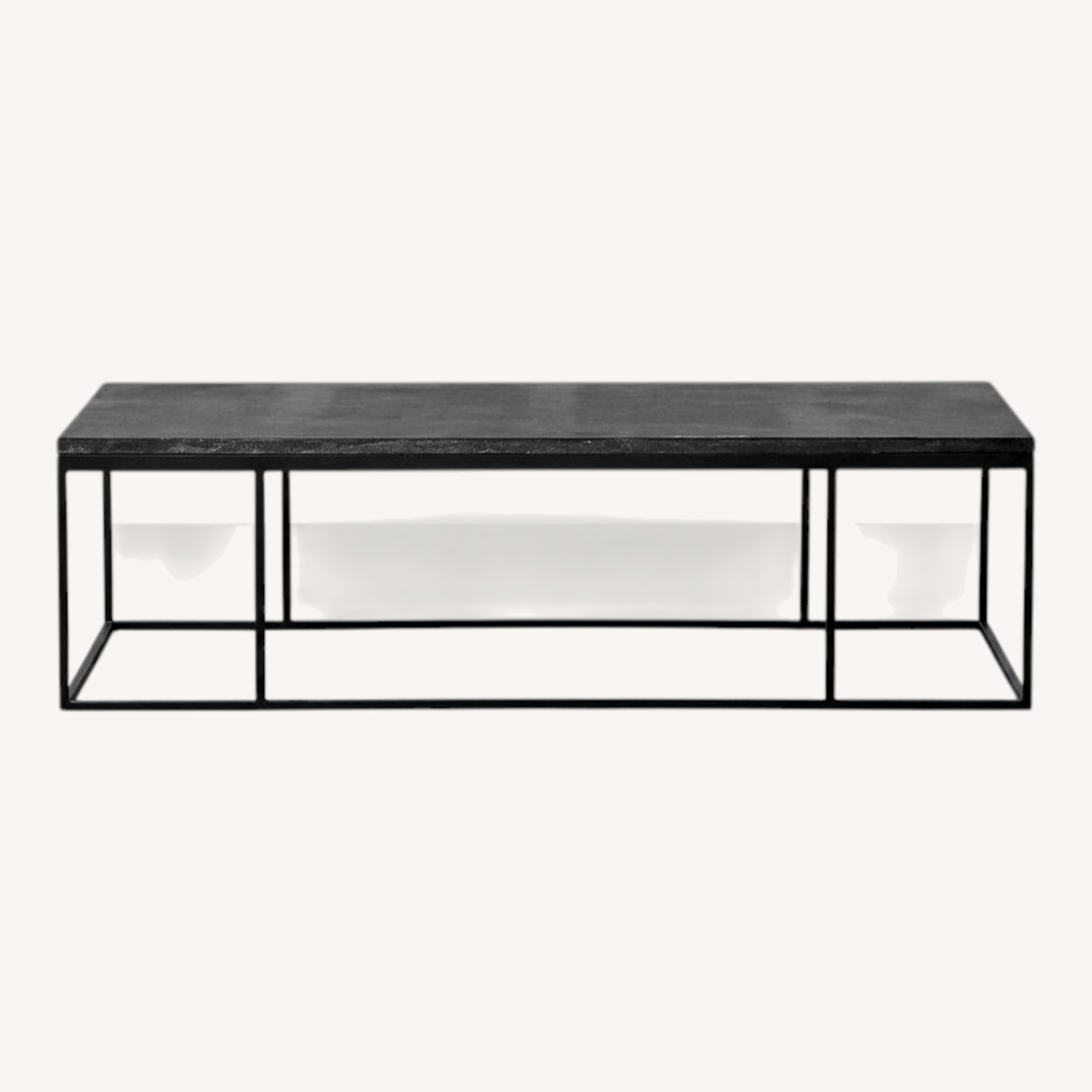 West Elm Limestone + Iron Coffee Table - image-0