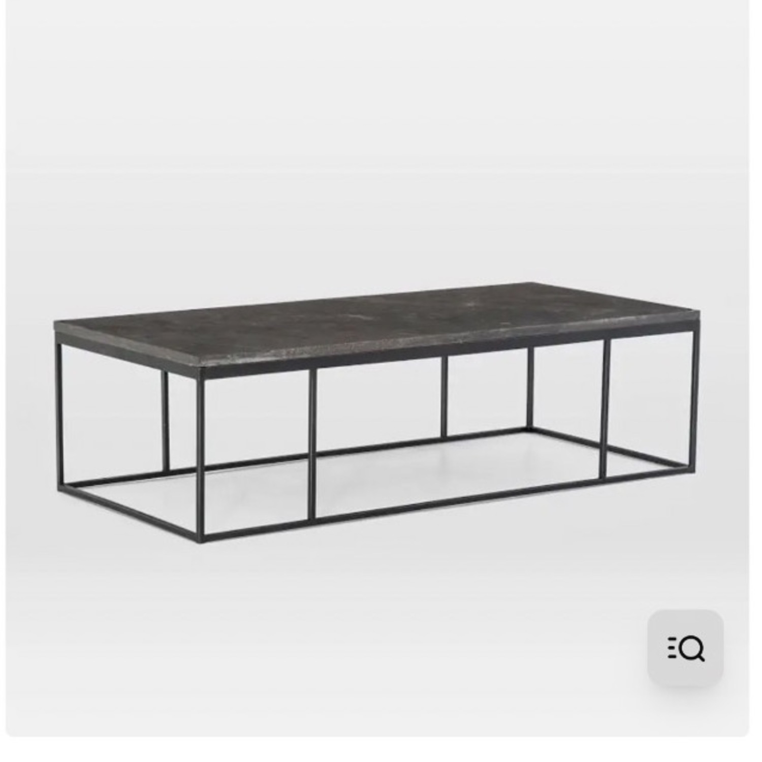 West Elm Limestone + Iron Coffee Table - image-3