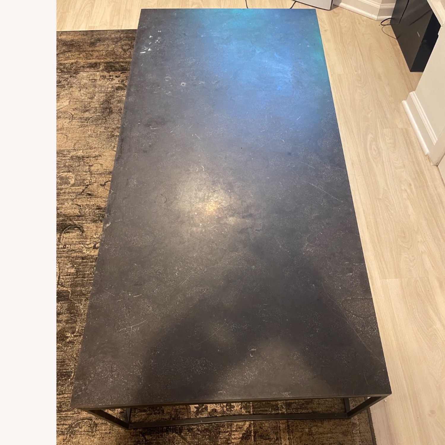 West Elm Limestone + Iron Coffee Table - image-7