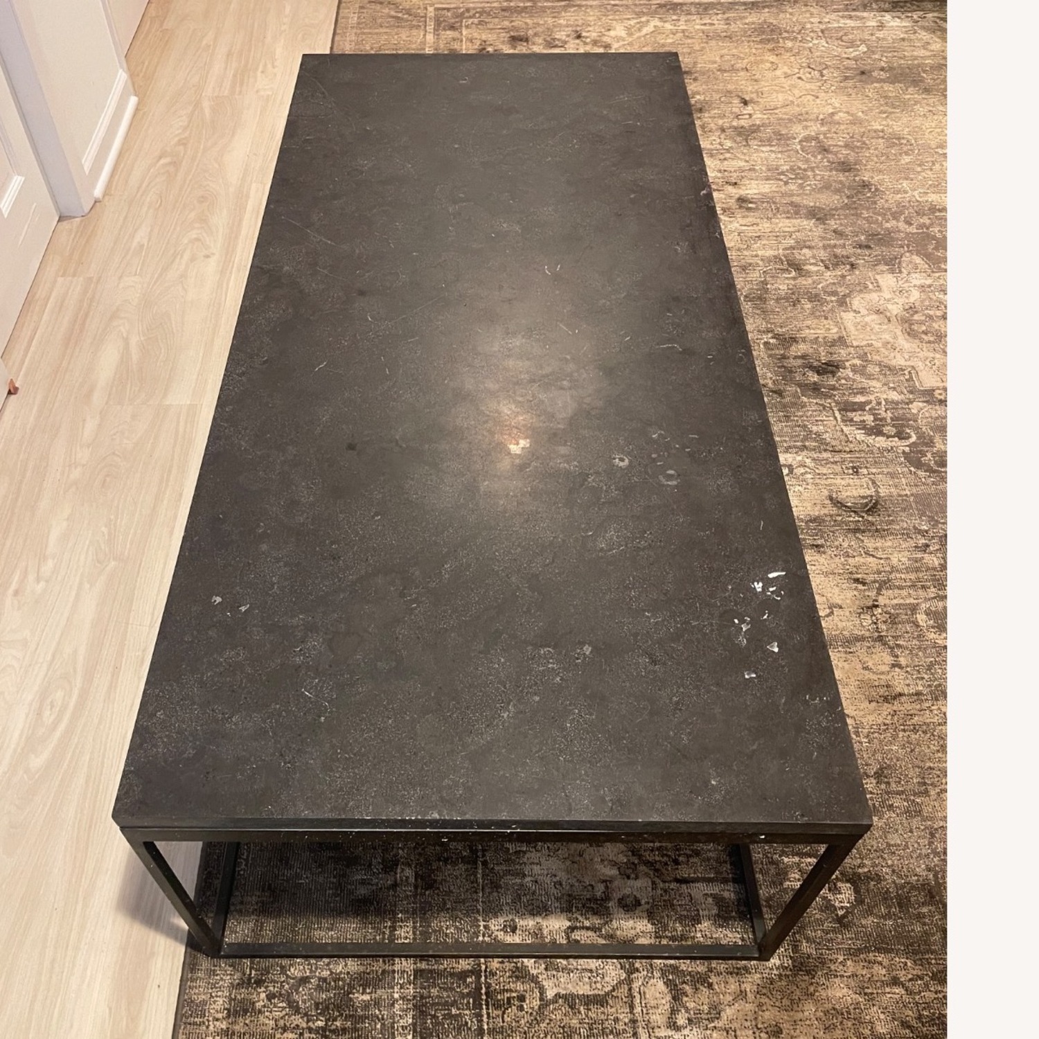 West Elm Limestone + Iron Coffee Table - image-8