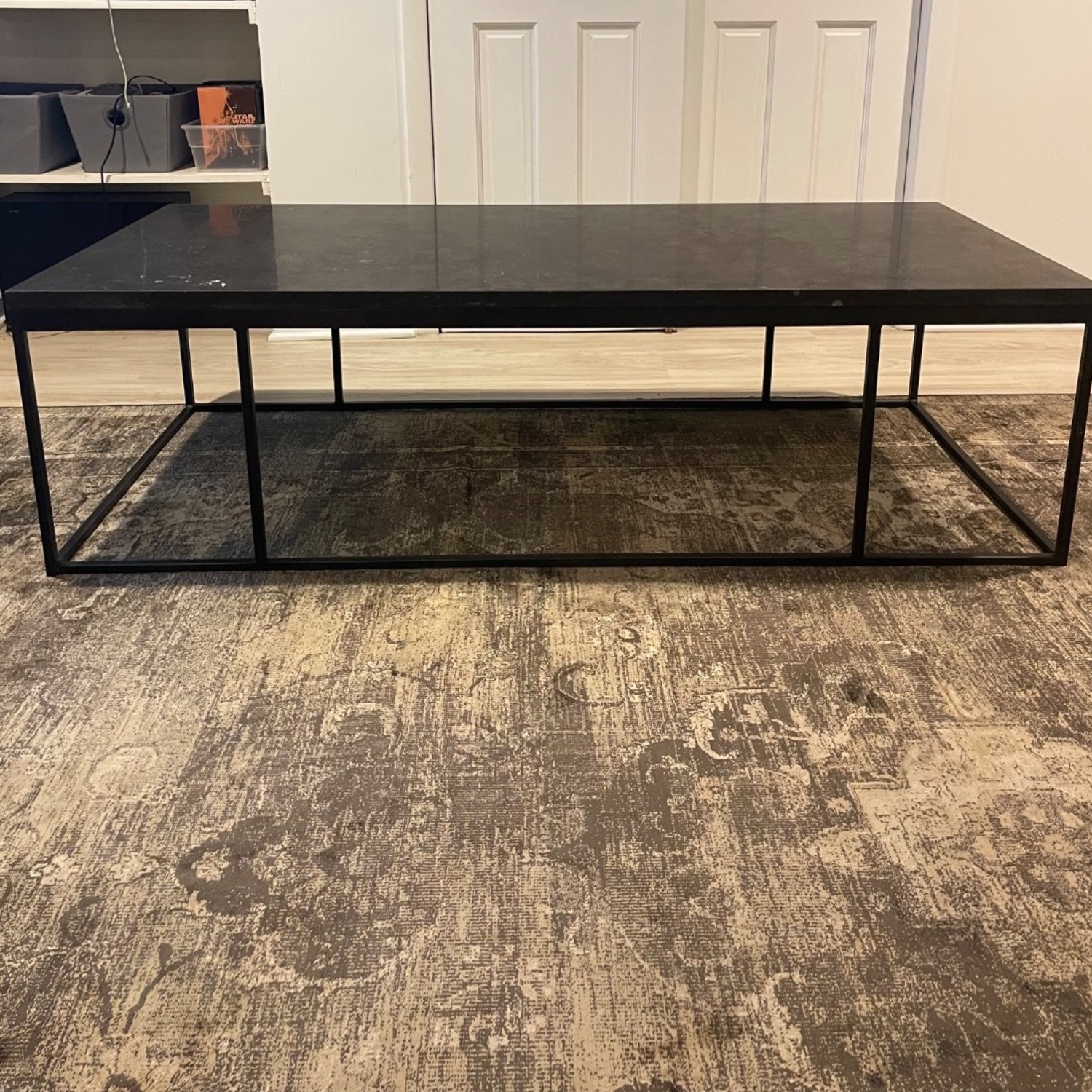 West Elm Limestone + Iron Coffee Table - image-6