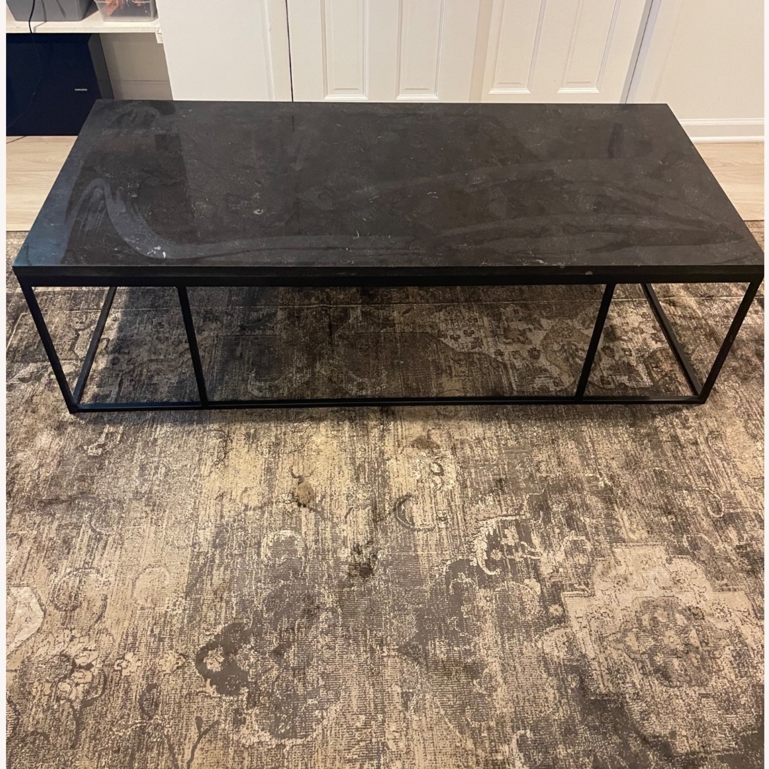 West Elm Limestone + Iron Coffee Table - image-10