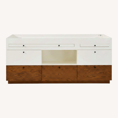 Used West Elm Kids Modern Captains White Bunk Bed for sale on AptDeco