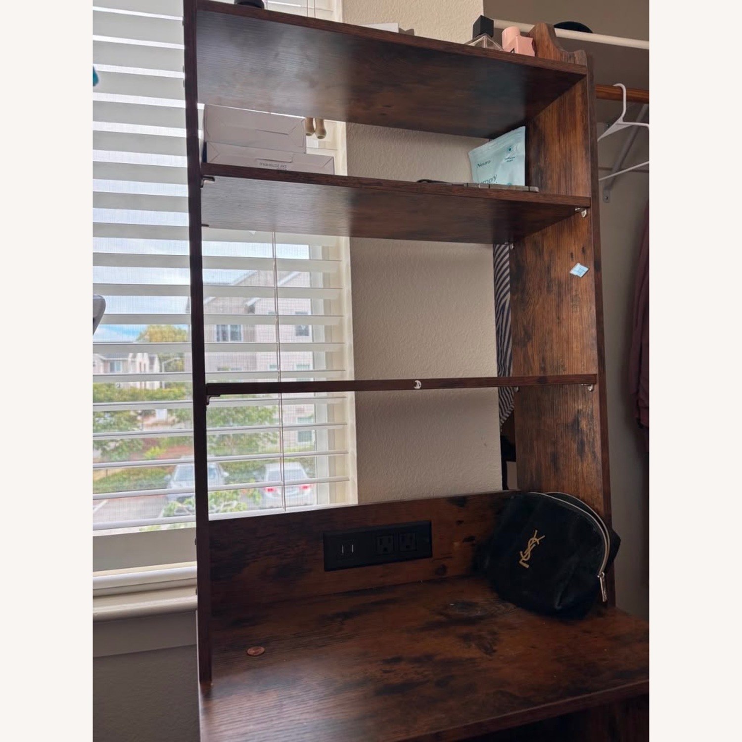 Bookshelf Hutch & Built-In Power Outlet - image-2