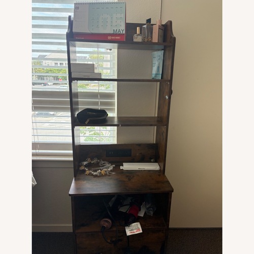 Used Bookshelf Hutch & Built-In Power Outlet for sale on AptDeco