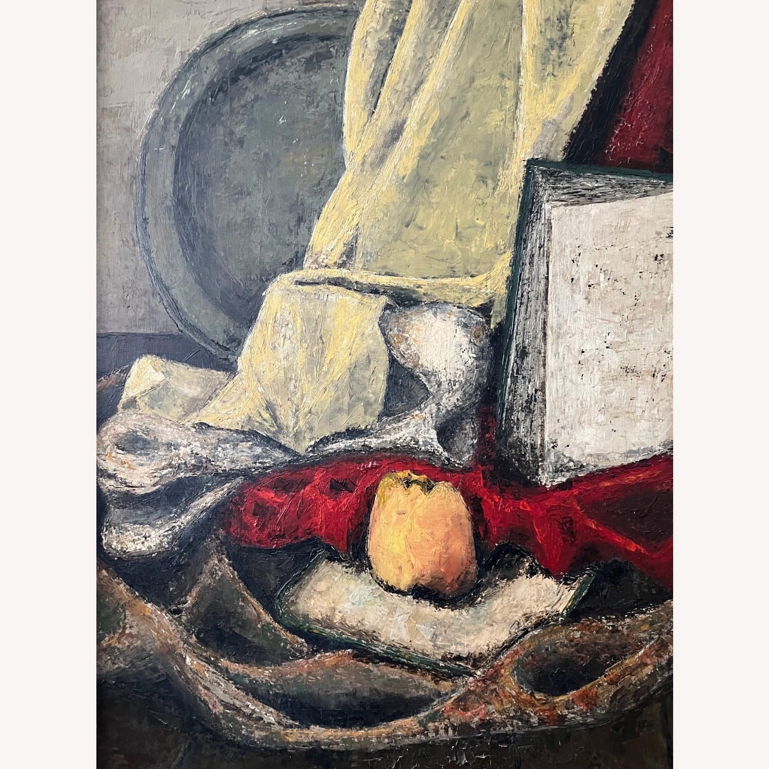 Mid Century Still Life Painting Oil on Board - image-2
