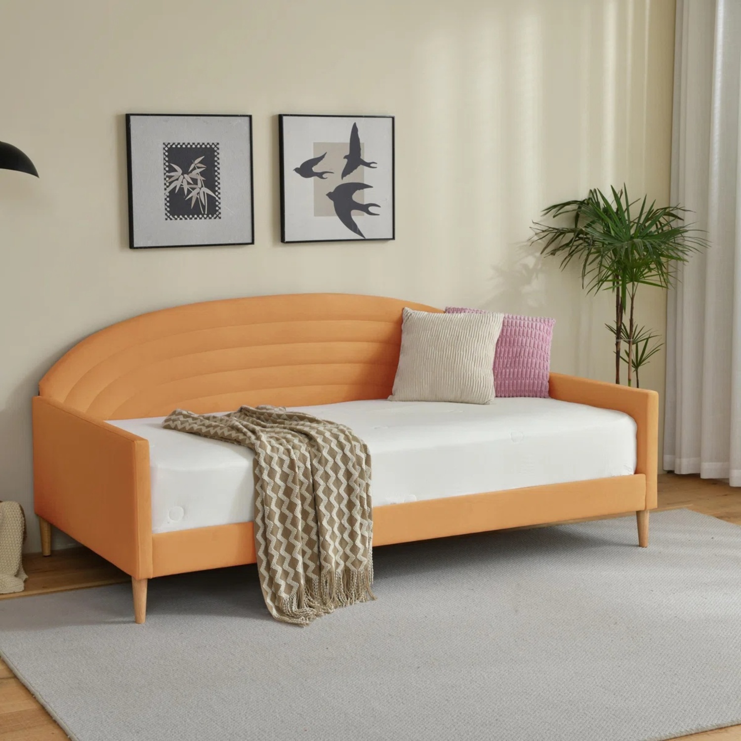 Wayfair Orrin Yellow Upholstered Daybed - image-4