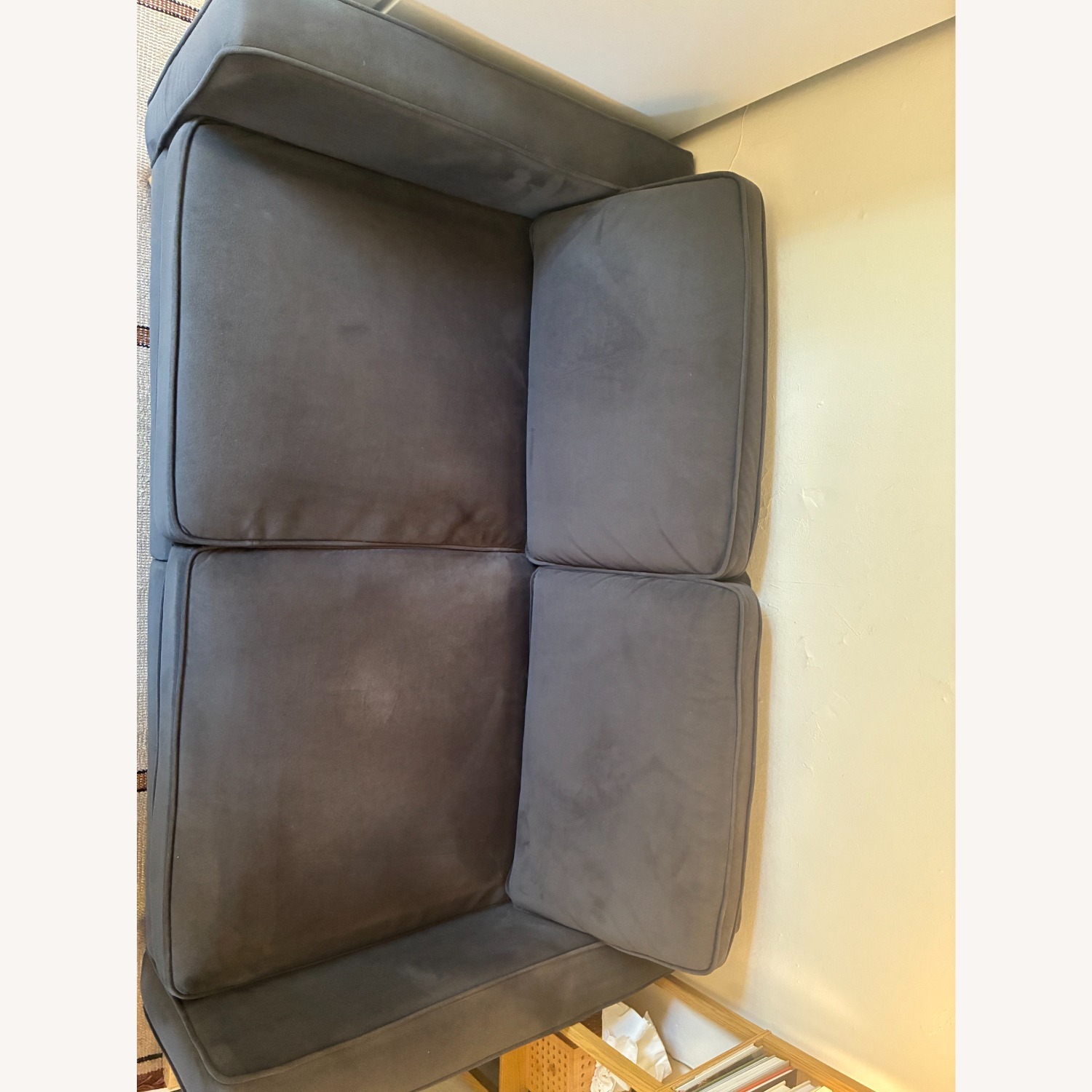 Burrow Nomad Dark Gray Velvet Loveseat - image-3