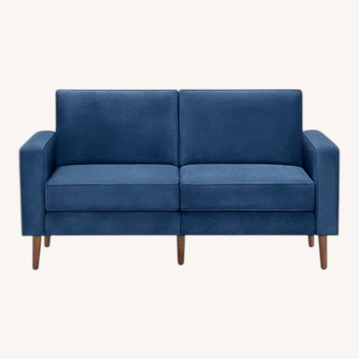 Burrow Nomad Dark Gray Velvet Loveseat - image-0