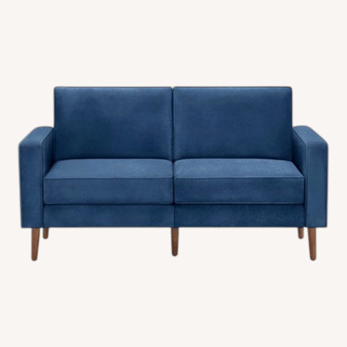 Used Burrow Nomad Dark Gray Velvet Loveseat for sale on AptDeco