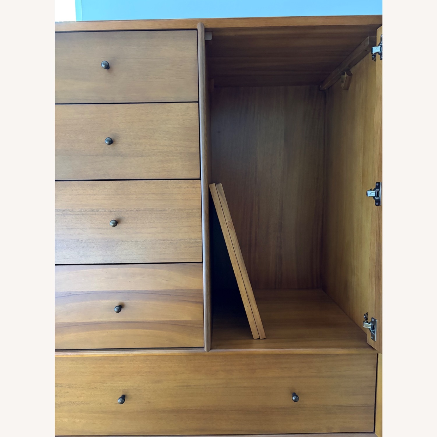 West Elm Mid Century Modern Wood Armoire/Dresser - image-4