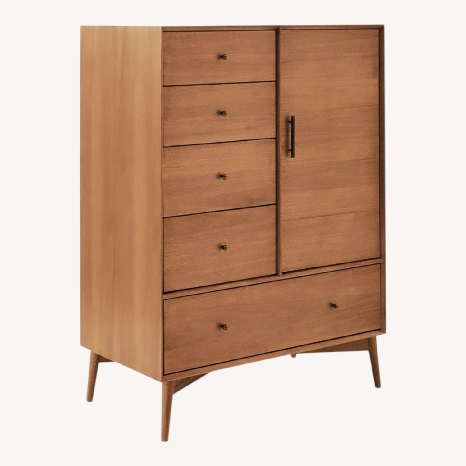 West Elm Mid Century Modern Wood Armoire/Dresser - image-0