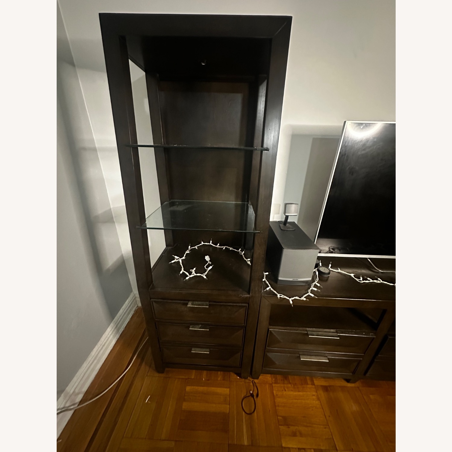 Bob's Discount Furniture Dark Brown Media Storage - image-6