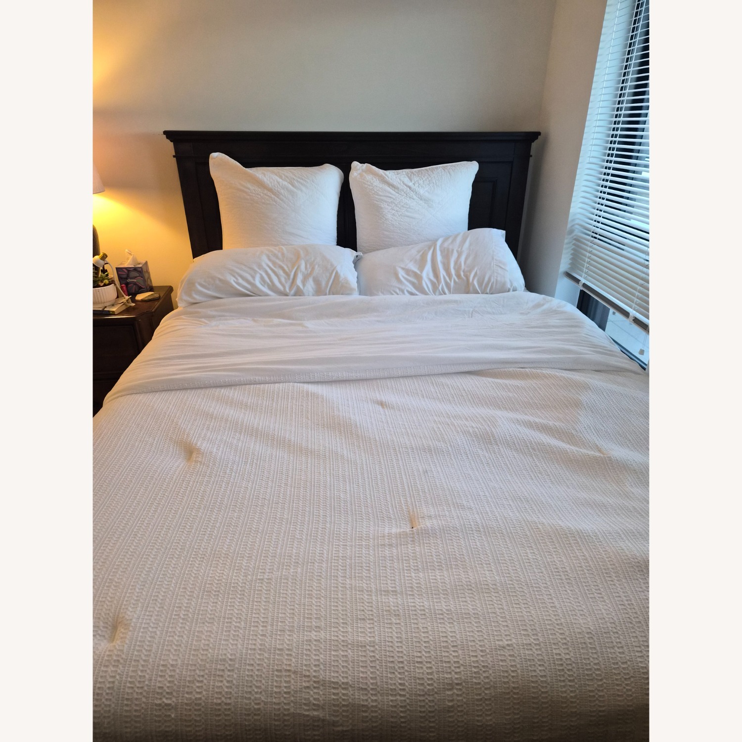 Ashley Furniture Dark Brown Wood Queen Bed - image-5