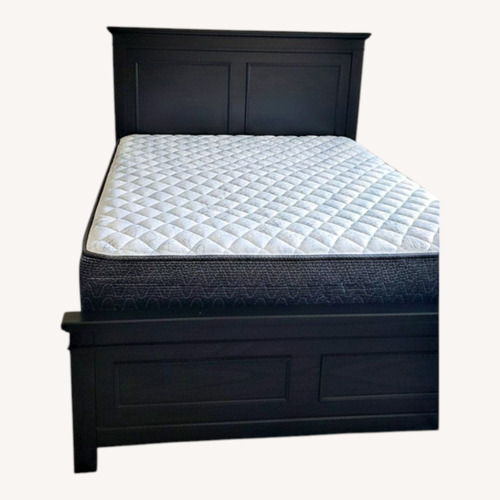 Used Ashley Furniture Dark Brown Wood Queen Bed for sale on AptDeco