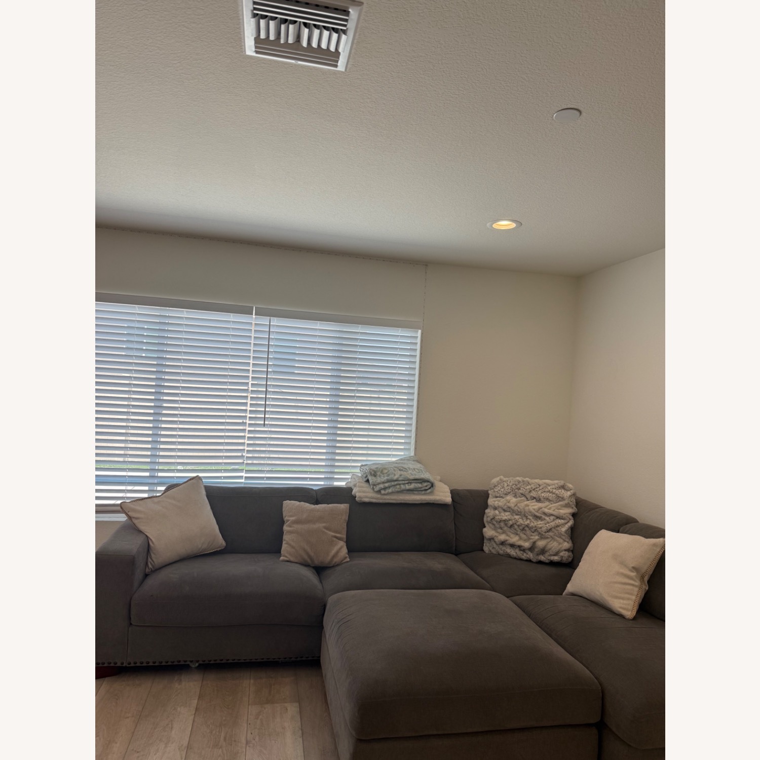 Dark Gray Fabric 2 Piece Sectional - image-5
