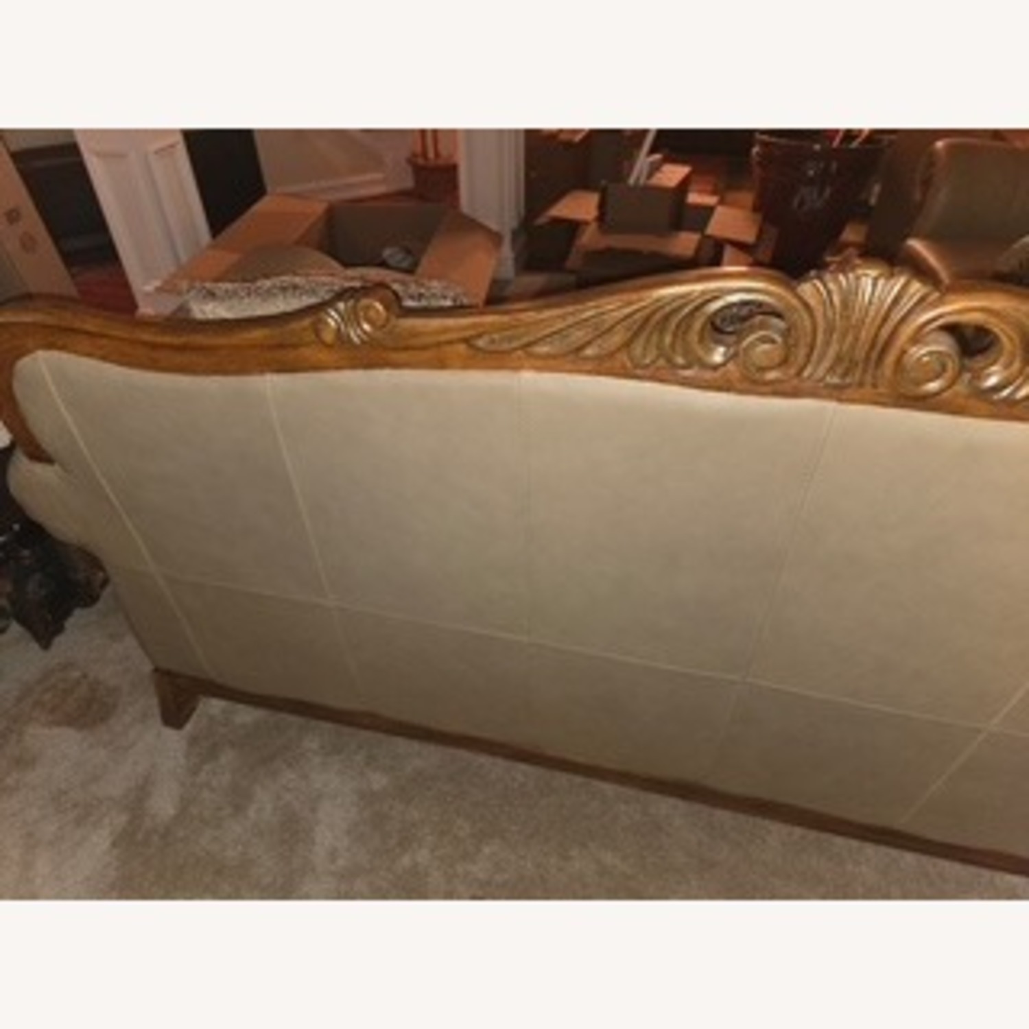 Havertys Traditional Leather Sofa - image-6