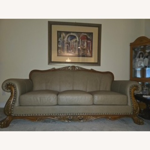 Used Havertys Traditional Leather Sofa for sale on AptDeco