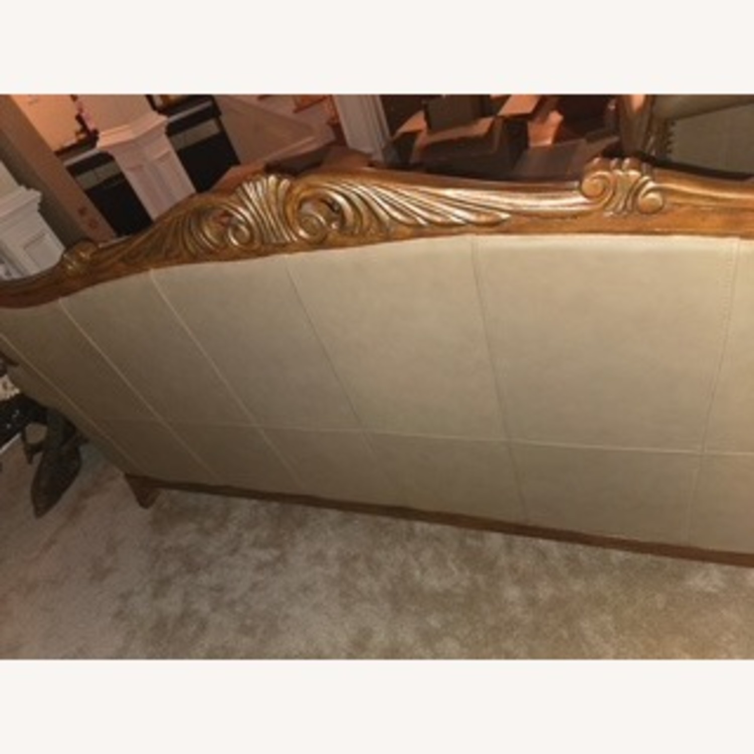 Havertys Traditional Leather Sofa - image-5