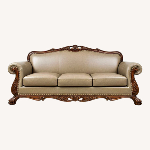 Used Havertys Traditional Leather Sofa for sale on AptDeco