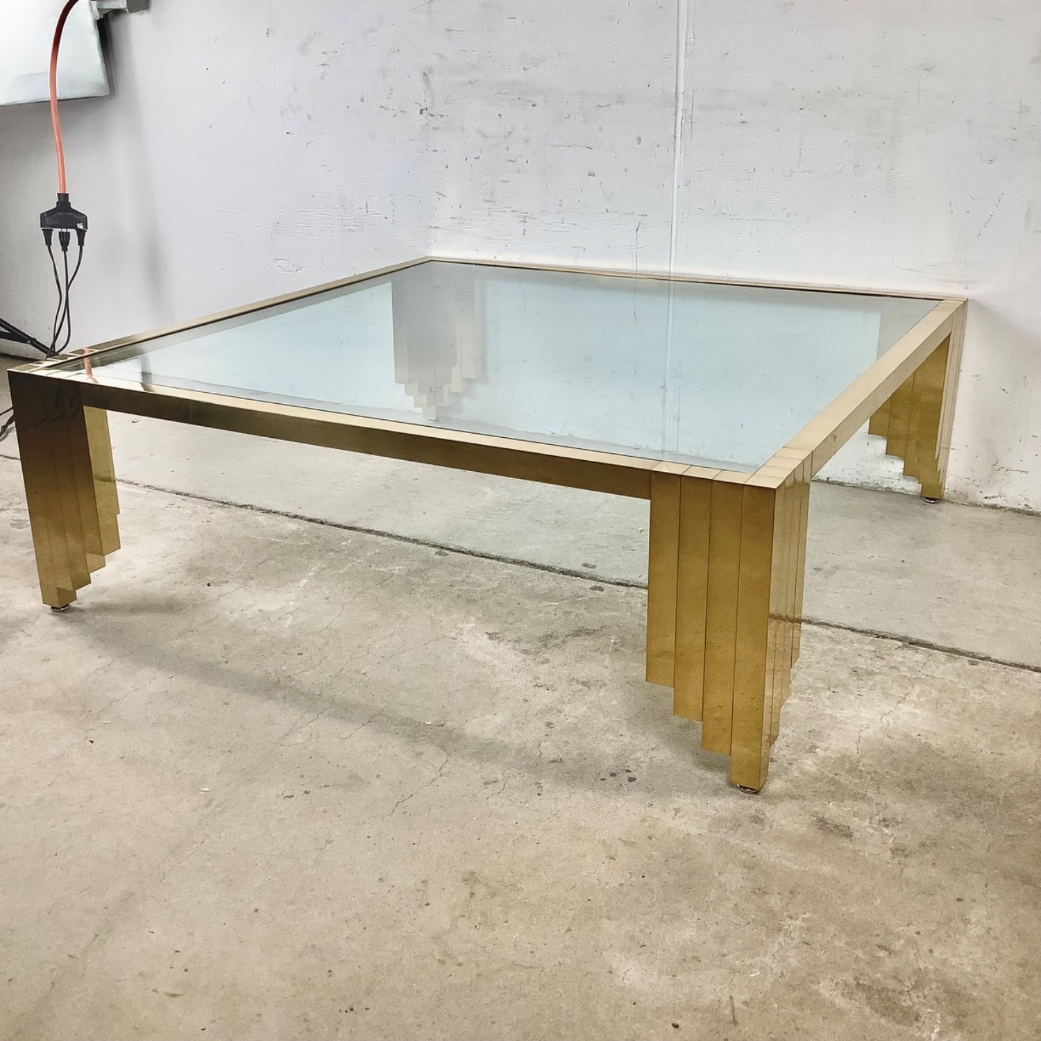 Monumental Vintage Square Coffee Table 48x48 - image-3
