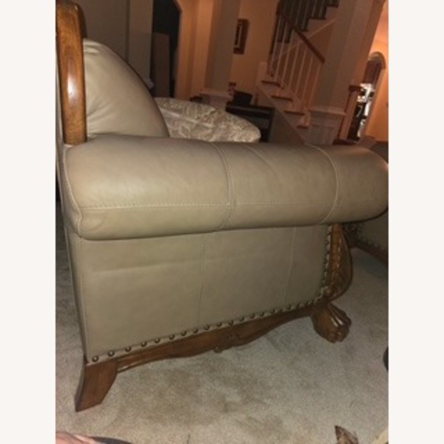 Havertys Leather Armchair - image-2