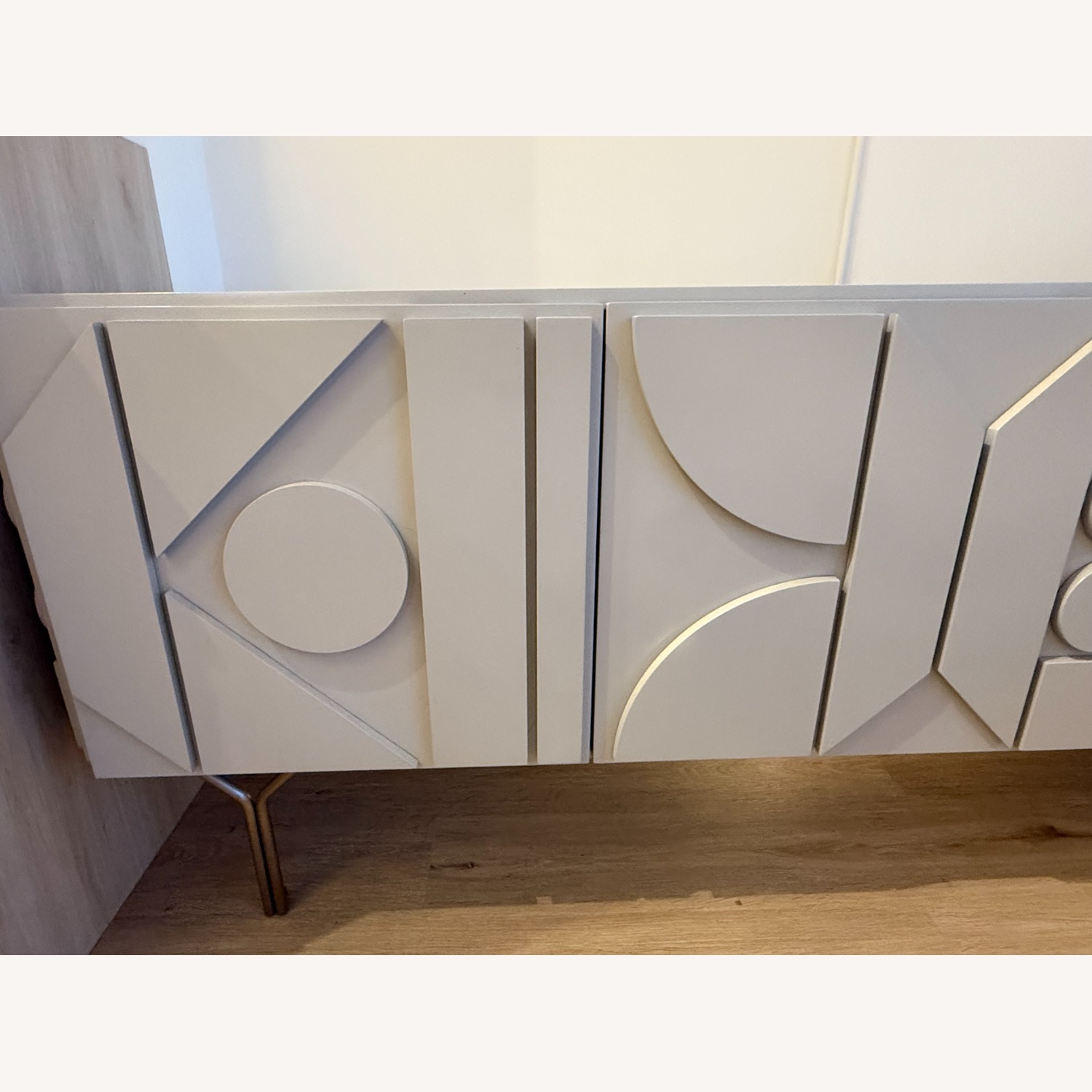 West Elm Pictograph Light Gray Wood Sideboard - image-3