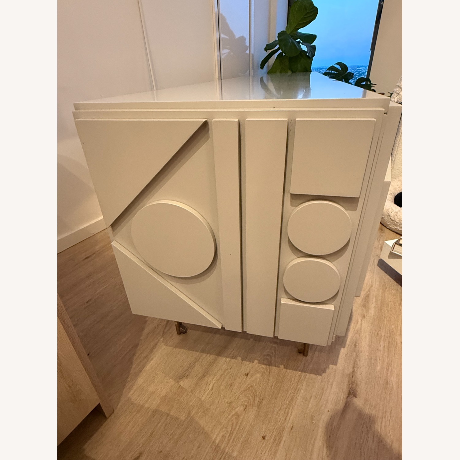 West Elm Pictograph Light Gray Wood Sideboard - image-2