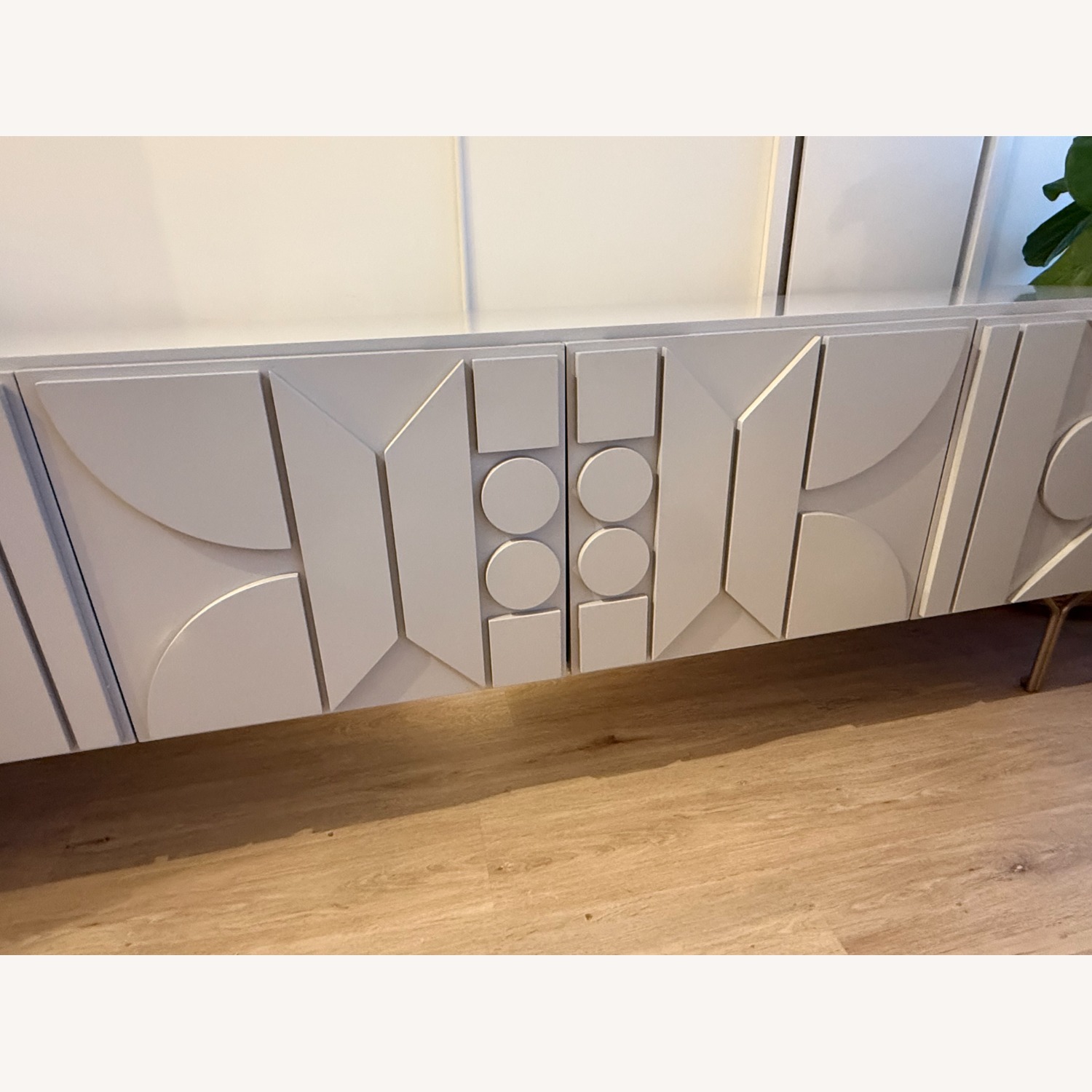 West Elm Pictograph Light Gray Wood Sideboard - image-4