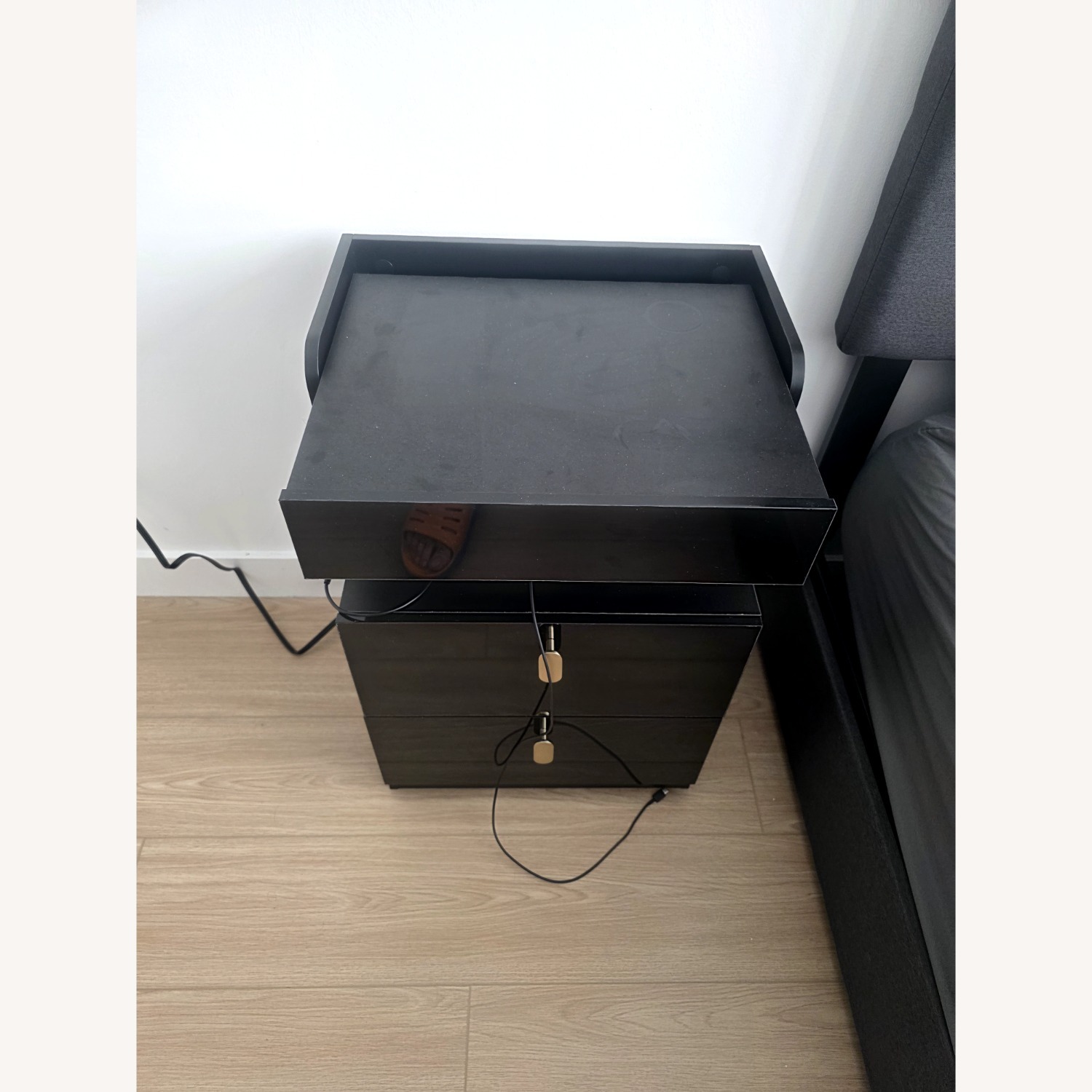 Black Wood Nightstands - image-2