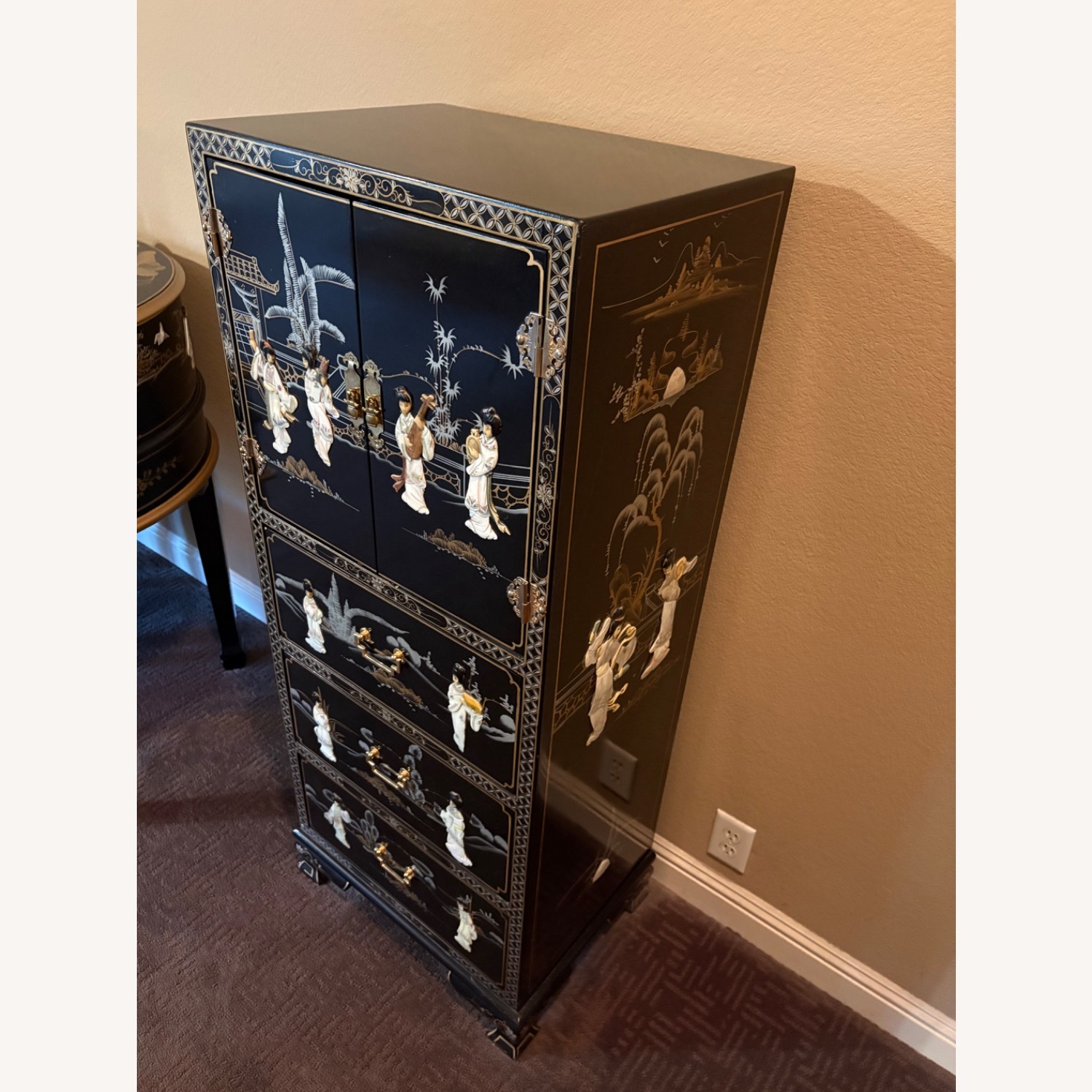 Antique Chinese Black Dresser - image-2