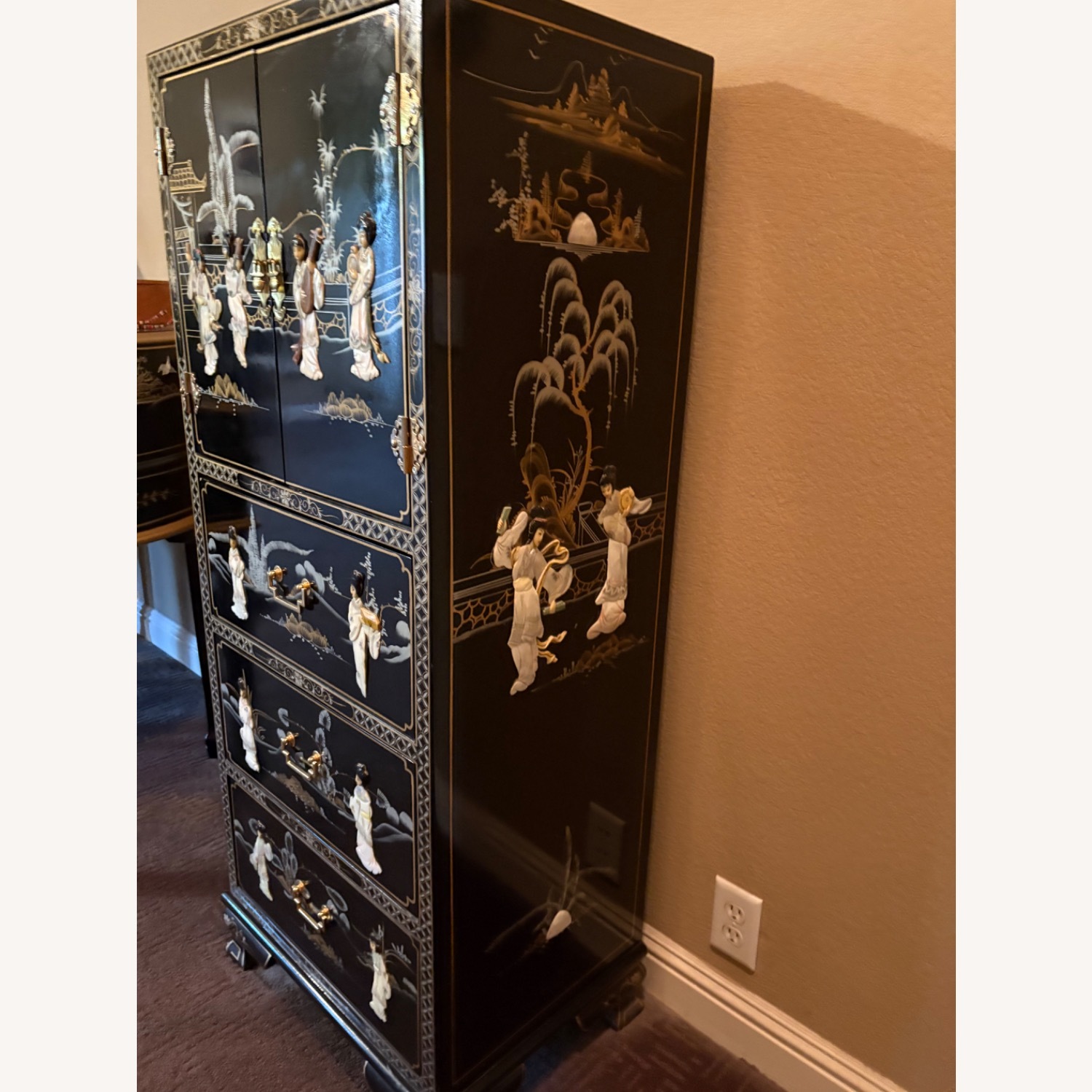 Antique Chinese Black Dresser - image-3