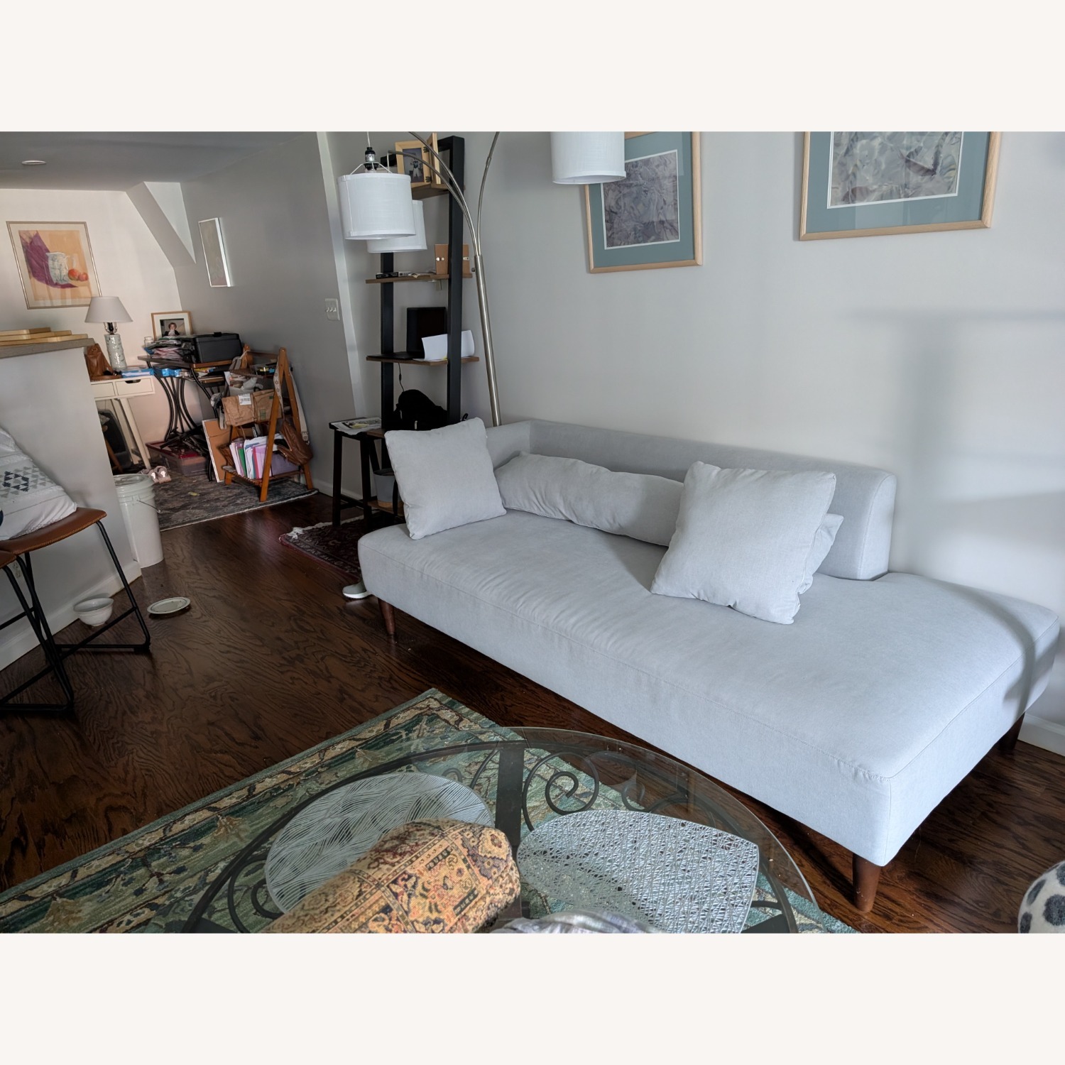 Pottery Barn Soma Palomar Light Gray Fabric Chaise Lounge - image-9