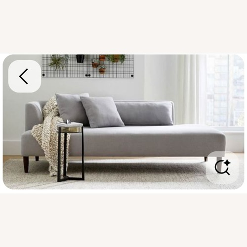 Used Pottery Barn Soma Palomar Light Gray Fabric Chaise Lounge for sale on AptDeco