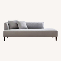 Pottery Barn Soma Palomar Light Gray Fabric Chaise Lounge