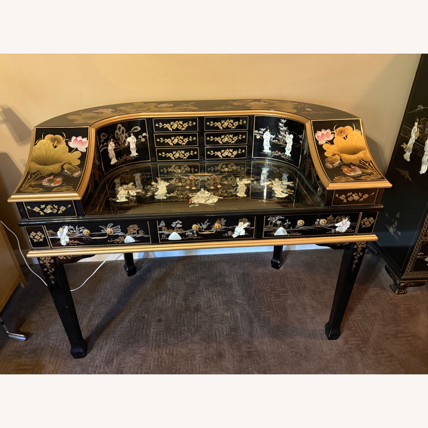 Antique Chinese Black Desk - image-2