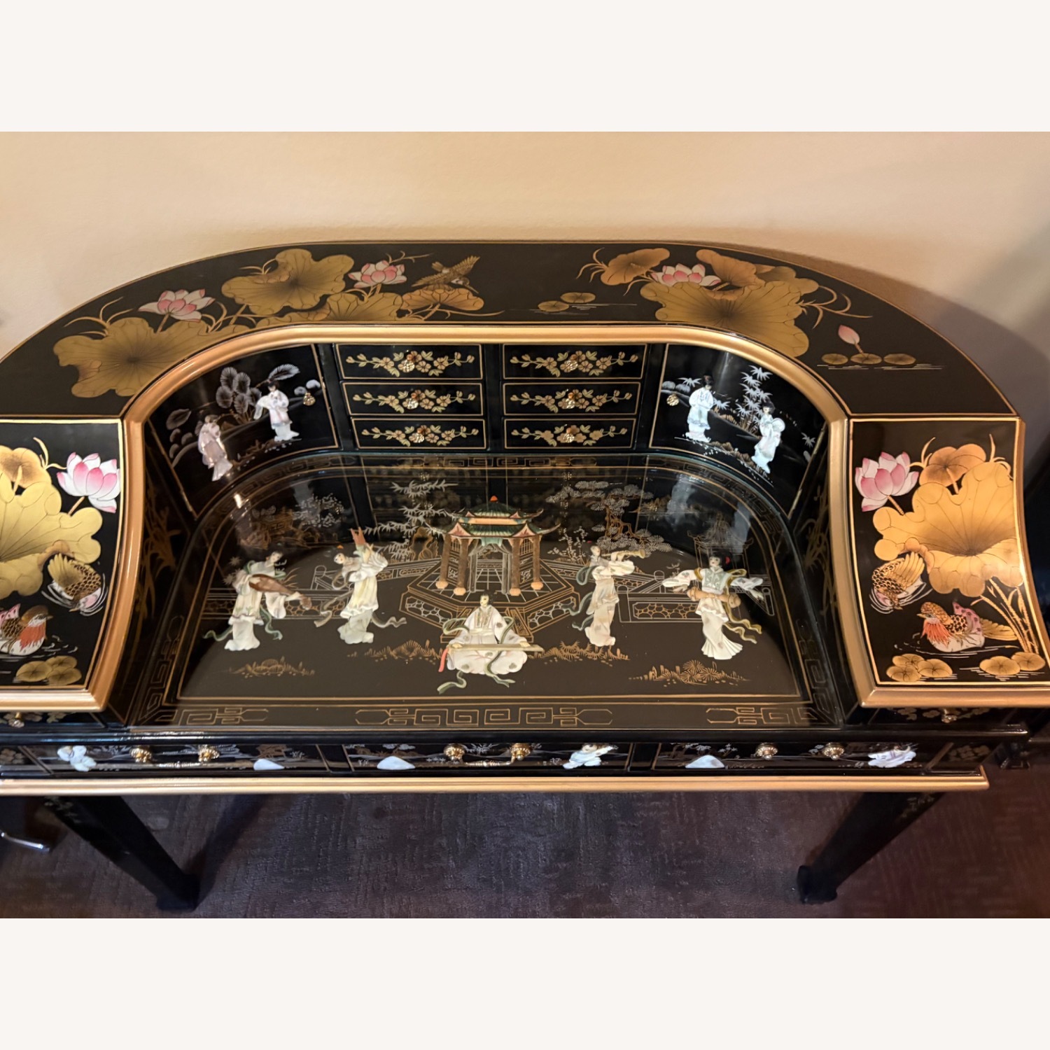 Antique Chinese Black Desk - image-3