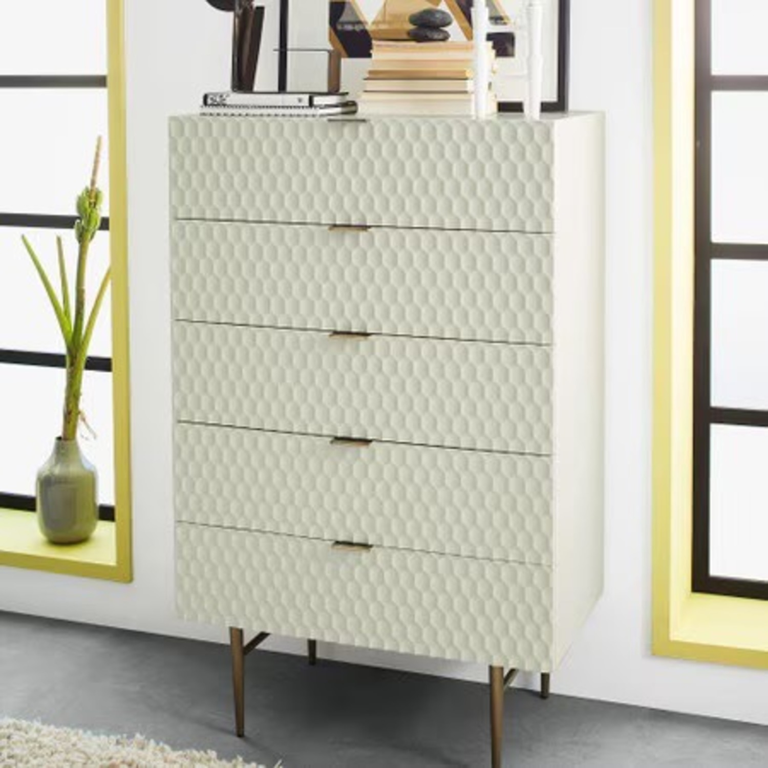 West Elm Audrey 5-Drawer Chest Parchment - image-4