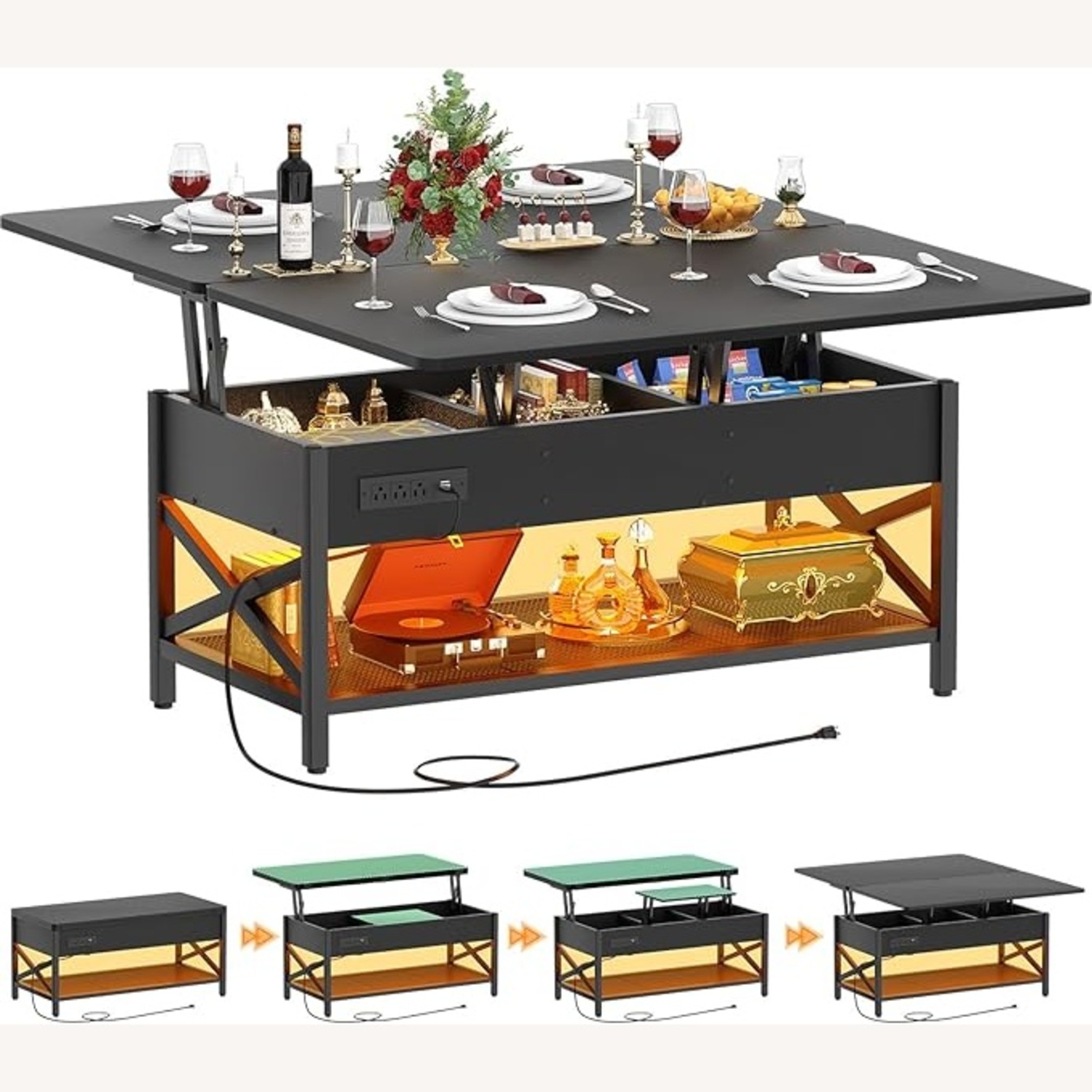 Coffee Table with Storage and Expandable Top  - image-5