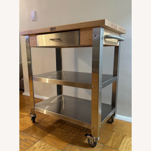 Used John Boos Cucina Elegante Wood Kitchen Island for sale on AptDeco