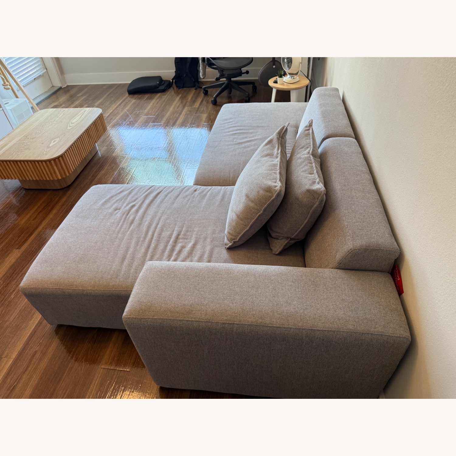 Floyd Light Gray Fabric 2 Piece Sectional - image-2