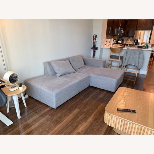 Used Floyd Light Gray Fabric 2 Piece Sectional for sale on AptDeco