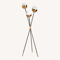 Jonathan Adler Caracas White Metal Floor Lamp