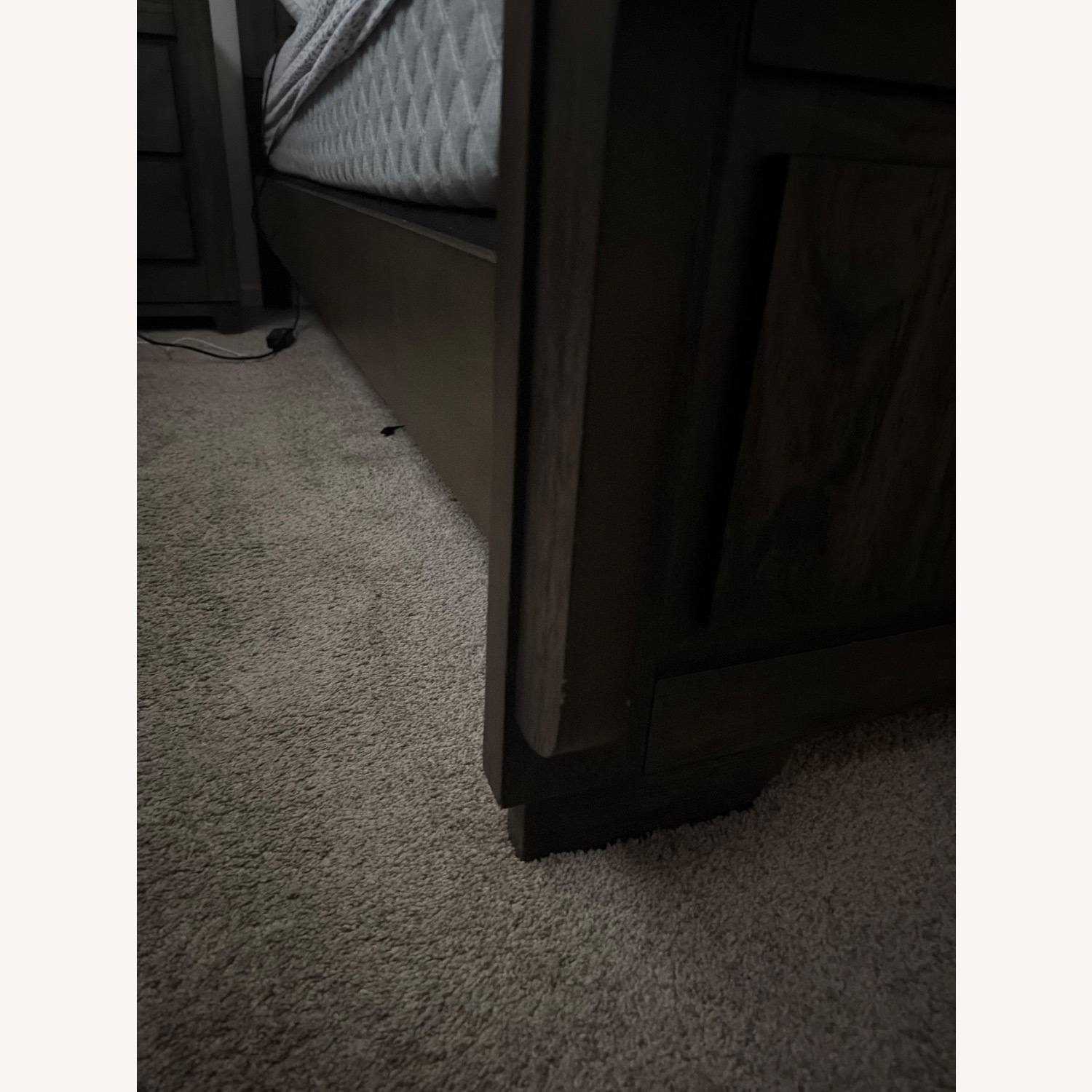 Ashley Furniture Dark Brown Wood King Bed - image-4
